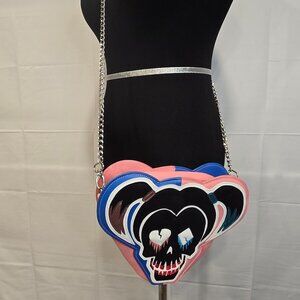 Suicide Squad Crossbody Purse Pink And Blue 8x10x2.5